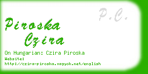 piroska czira business card